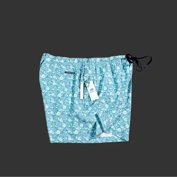 Southern Tide Men’s Marine Blue Caps Off Stretch Water Repell Swim Trunks Sz XXL